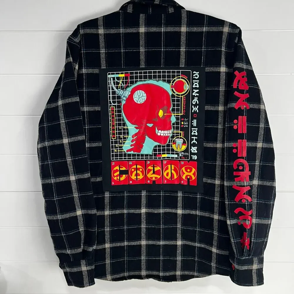 Logic COADM Tour 2019 Plaid Shirt Sz Medium Bobby Boy Wool Blend Flannel Jacket - Picture 2 of 10